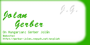 jolan gerber business card